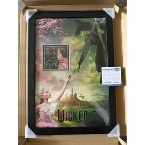 SIGNED Wicked Autographed Ariana Grande Cynthia Erivo 12x18 Custom Frame w/COA 6